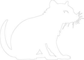 Tasmanian devil    outline silhouette vector