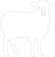 sheep    outline silhouette vector