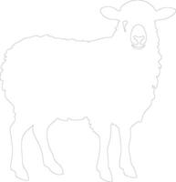 sheep    outline silhouette vector