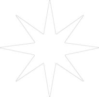 Star outline silhouette vector