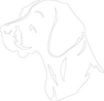 hound  outline silhouette vector