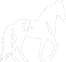 horse  outline silhouette vector