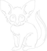 bushbaby outline silhouette vector