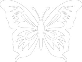 butterfly outline silhouette vector