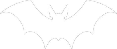 fruit bat   outline silhouette vector