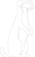 meerkat  outline silhouette vector