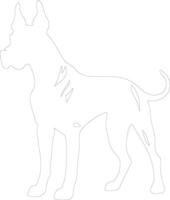 Great Dane  outline silhouette vector