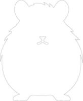 hamster  outline silhouette vector