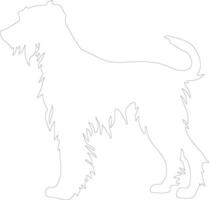 Scottish Deerhound  outline silhouette vector