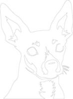 Rat Terrier  outline silhouette vector