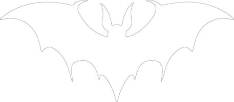 Bat  outline silhouette vector