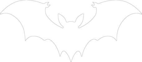 Bat  outline silhouette vector