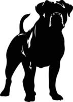 American Bulldog  black silhouette vector