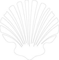 bivalve  outline silhouette vector