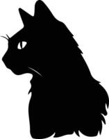 Raas Cat  silhouette portrait vector