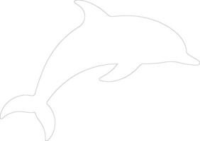 dolphin spotted   outline silhouette vector