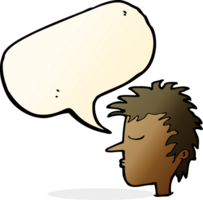 cartoon male face with speech bubble png