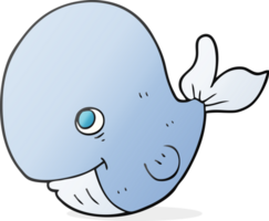 cartoon happy whale png