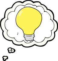 thought bubble cartoon light bulb png