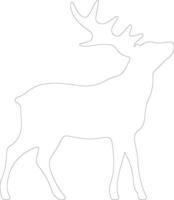 Comet one of Santas reindeer  outline silhouette vector