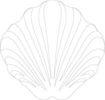 bivalve  outline silhouette vector