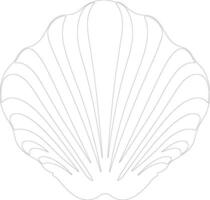 bivalve  outline silhouette vector