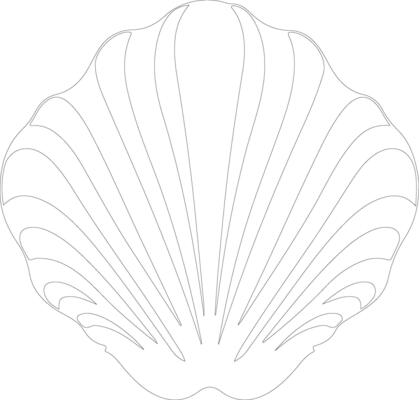 bivalve  outline silhouette