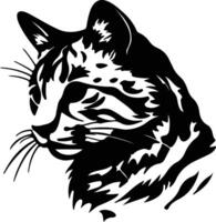 Fishing Cat  silhouette portrait vector