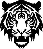 Tiger  silhouette portrait vector