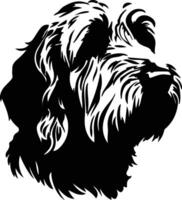 Otterhound  silhouette portrait vector