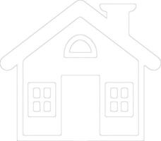 Home icon  outline silhouette vector