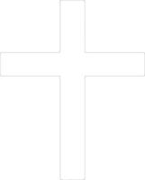 Cross icon outline silhouette vector