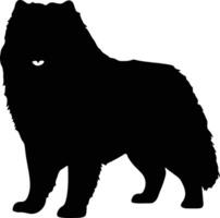 perro chino perro chino negro silueta vector