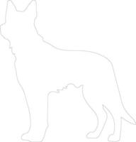 working dog  outline silhouette vector