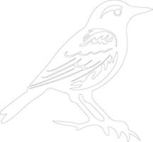 meadowlark  outline silhouette vector