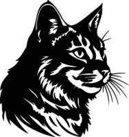 European Wildcat  silhouette portrait vector
