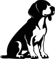 Beagle    black silhouette vector