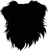 Tibetan Spaniel  silhouette portrait vector