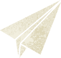 retro illustration style cartoon paper plane png