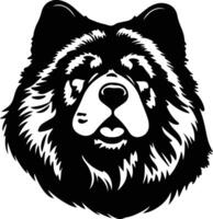 Chow Chow  silhouette portrait vector