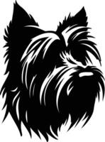 skye terrier silueta retrato vector