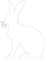 jack rabbit  outline silhouette vector