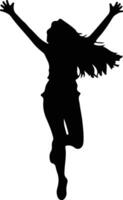 Joy  black silhouette vector