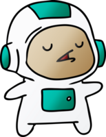 gradient cartoon of a kawaii cute astronaut boy png