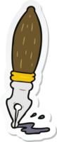 sticker of a cartoon pen png