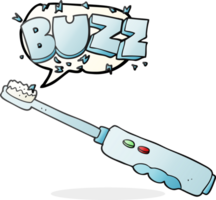 speech bubble cartoon buzzing electric toothbrush png