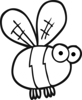 abeja de dibujos animados en blanco y negro png