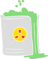 flat color illustration of a cartoon radioactive waste png