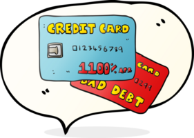 discurso bolha desenho animado crédito cartões png