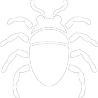 piojo contorno silueta vector